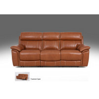 Arlan Power Reclining Leather Sofa or Set With Power Tilt Headrest Contrast Stitch