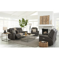 Anselia Power Reclining Leather Sofa or Set - Available With Power Tilt Headrest