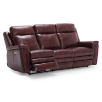 Anselia Power Reclining Leather Sofa or Set - Available With Power Tilt Headrest