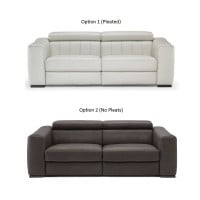 Natuzzi Editions B790 Forza Leather Sofa or Set (Option 2 - No Pleats) | Adjustable Headrest