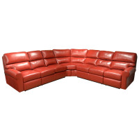 Barrow Cove Reclining Leather Sectional - Available with Power Recline | Power Lumbar