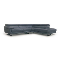 Bayla Leather Sectional with Adjustable Headrest