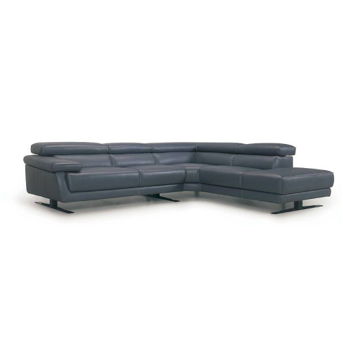 Bayla Leather Sectional with Adjustable Headrest