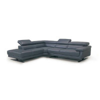 Bayla Leather Sectional with Adjustable Headrest