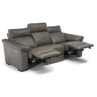 Natuzzi Editions C126 Estremo Power Reclining Leather Sofa or Set with Power Tilt Headrest