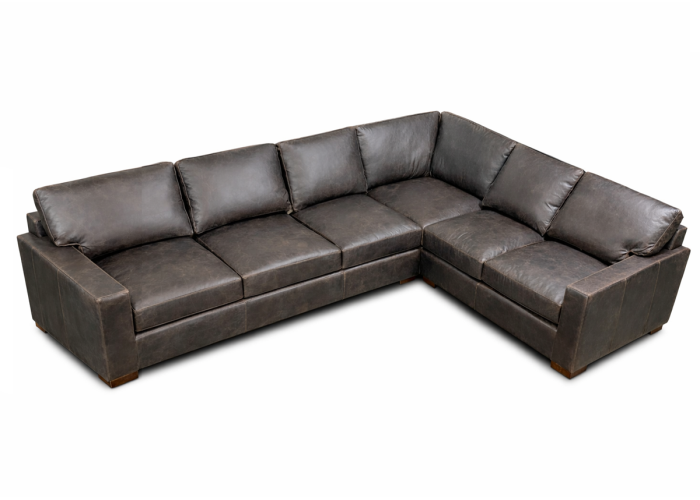 Java Deep Seating Leather Sectional