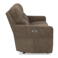 Camira Reclining Leather Sofa or Set with Power Tilt Headrest