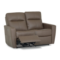 Camira Reclining Leather Sofa or Set with Power Tilt Headrest