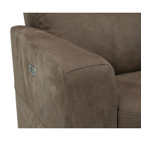 Camira Reclining Leather Sofa or Set with Power Tilt Headrest