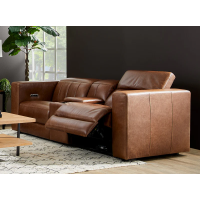Flexsteel Austin Power Reclining Leather Sofa or Set With Power Tilt Headrest