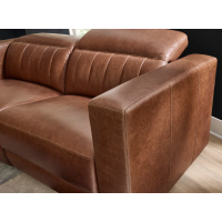 Flexsteel Austin Power Reclining Leather Sofa or Set With Power Tilt Headrest