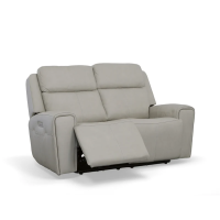 Flexsteel Barnett Power Reclining Leather Sofa or Set - With Power Tilt Headrest | Power Lumbar