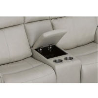 Flexsteel Barnett Power Reclining Leather Sofa or Set - With Power Tilt Headrest | Power Lumbar