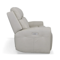 Flexsteel Barnett Power Reclining Leather Sofa or Set - With Power Tilt Headrest | Power Lumbar