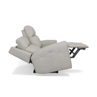 Flexsteel Barnett Power Reclining Leather Sofa or Set - With Power Tilt Headrest | Power Lumbar