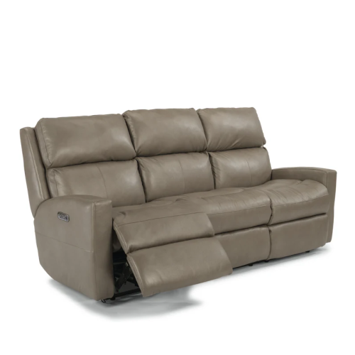 Flexsteel Catalina Power Reclining Leather Sofa or Set With Power Tilt Headrest