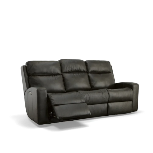 Flexsteel Cody Power Reclining Leather Sofa or Set With Power Tilt Headrest