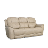 Flexsteel Crew Power Reclining Leather Sofa or Set - With Power Tilt Headrest | Power Lumbar