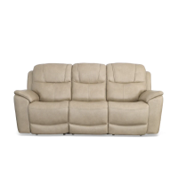 Flexsteel Crew Power Reclining Leather Sofa or Set - With Power Tilt Headrest | Power Lumbar