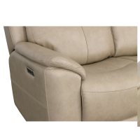 Flexsteel Crew Power Reclining Leather Sofa or Set - With Power Tilt Headrest | Power Lumbar