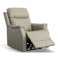 Flexsteel Easton Power Reclining Leather Sofa or Set With Power Tilt Headrest | Power Lumbar