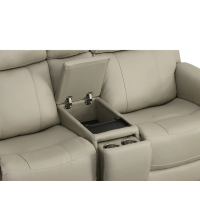 Flexsteel Easton Power Reclining Leather Sofa or Set With Power Tilt Headrest | Power Lumbar