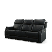 Flexsteel Easton Power Reclining Leather Sofa or Set With Power Tilt Headrest | Power Lumbar