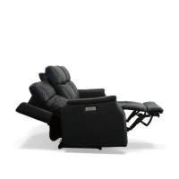 Flexsteel Easton Power Reclining Leather Sofa or Set With Power Tilt Headrest | Power Lumbar