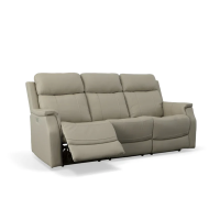 Flexsteel Easton Power Reclining Leather Sofa or Set With Power Tilt Headrest | Power Lumbar
