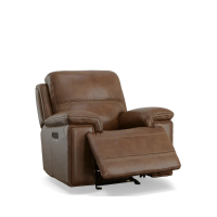 Flexsteel Fenwick Power Reclining Leather Sofa or Set With Power Tilt Headrest