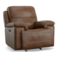 Flexsteel Fenwick Power Reclining Leather Sofa or Set With Power Tilt Headrest