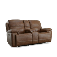 Flexsteel Fenwick Power Reclining Leather Sofa or Set With Power Tilt Headrest