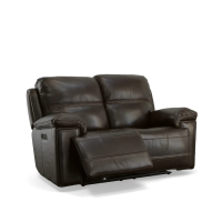 Flexsteel Fenwick Power Reclining Leather Sofa or Set With Power Tilt Headrest