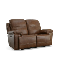 Flexsteel Fenwick Power Reclining Leather Sofa or Set With Power Tilt Headrest