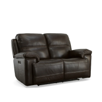 Flexsteel Fenwick Power Reclining Leather Sofa or Set With Power Tilt Headrest
