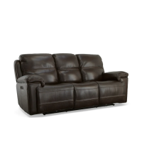 Flexsteel Fenwick Power Reclining Leather Sofa or Set With Power Tilt Headrest