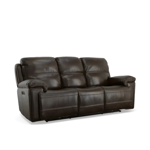 Flexsteel Fenwick Power Reclining Leather Sofa or Set With Power Tilt Headrest