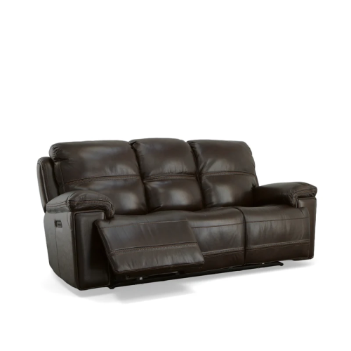 Flexsteel Fenwick Power Reclining Leather Sofa or Set With Power Tilt Headrest