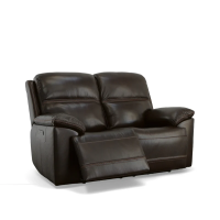Flexsteel Jackson Power Reclining Leather Sofa or Set With Power Tilt Headrest