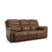 Flexsteel Jackson Power Reclining Leather Sofa or Set With Power Tilt Headrest