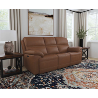 Flexsteel Jackson Power Reclining Leather Sofa or Set With Power Tilt Headrest