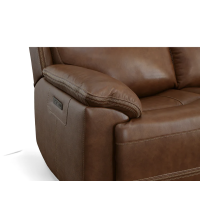 Flexsteel Jackson Power Reclining Leather Sofa or Set With Power Tilt Headrest
