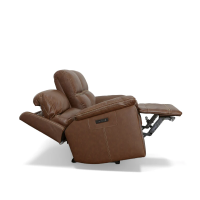 Flexsteel Jackson Power Reclining Leather Sofa or Set With Power Tilt Headrest