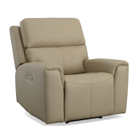 Flexsteel Jarvis Power Reclining Leather Sofa or Set With Power Tilt Headrest