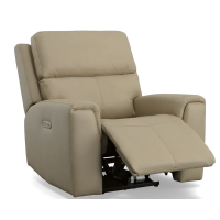 Flexsteel Jarvis Power Reclining Leather Sofa or Set With Power Tilt Headrest