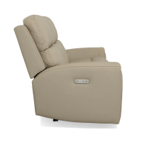 Flexsteel Jarvis Power Reclining Leather Sofa or Set With Power Tilt Headrest