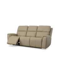 Flexsteel Jarvis Power Reclining Leather Sofa or Set With Power Tilt Headrest