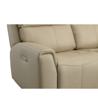 Flexsteel Jarvis Power Reclining Leather Sofa or Set With Power Tilt Headrest