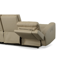 Flexsteel Jarvis Power Reclining Leather Sofa or Set With Power Tilt Headrest