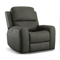 Flexsteel Linden Power Reclining Leather Sofa or Set With Power Tilt Headrest | Power Lumbar
